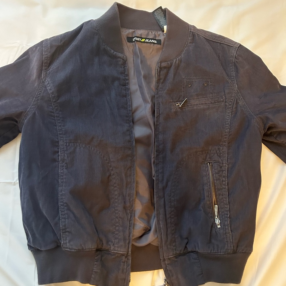 DKNY Jeans Charcoal Bomber Jacket